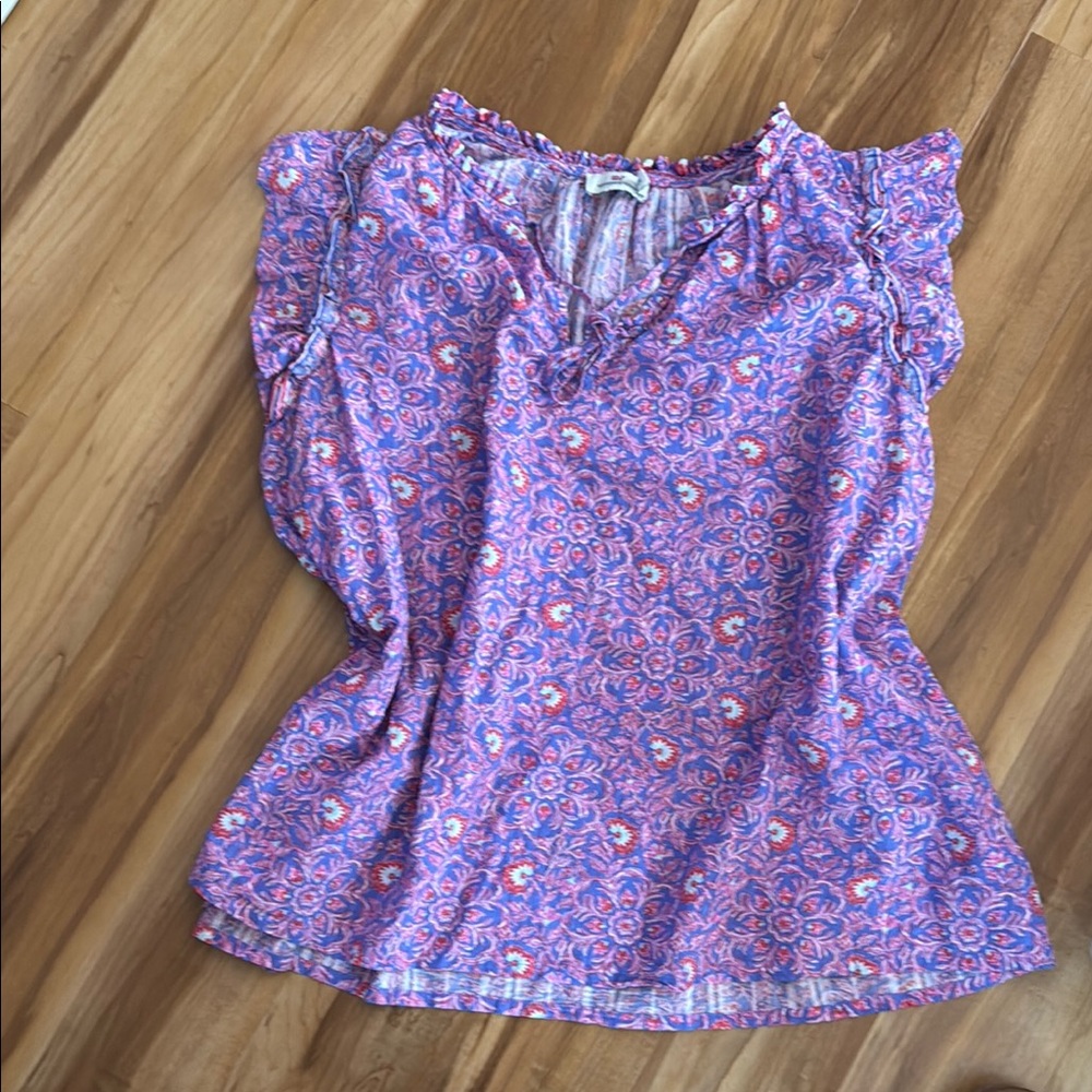 Vineyard Vines Floral Pink Women's Top